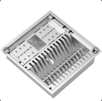 آبچکان استیل توکار سایز 50در50 vira استیل 304 خش دار 1.2 میل سینی 1 تیکه با قابلیت جابجایی
